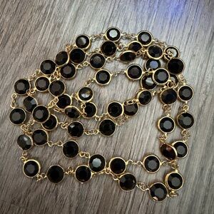 Vintage Elegant Black and Gold Necklace